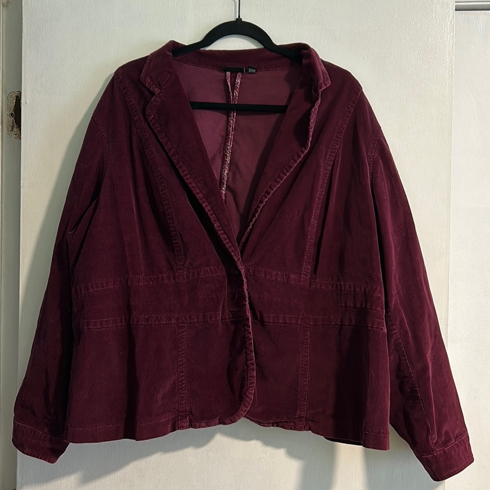 Burgundy Corduroy Blazer